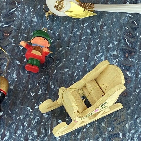 Set of various multiple small Christmas ornaments, many handmade - Picture 5 of 11